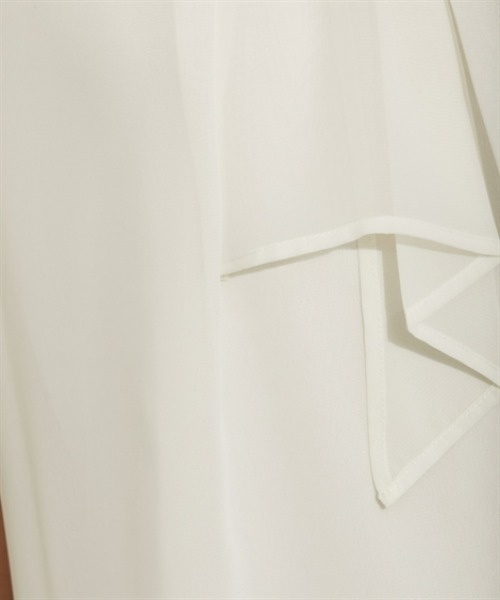 nissen（ニッセン）の「【販売終了】【ＵＶカット・防汚・花粉防止】ボウタイ半袖ブラウス（シャツ/ブラウス・レディース・ネイビー/グレー/オフホワイト・M/L/LL）」の11枚目の写真