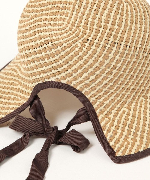 LAKOLE（ラコレ）の「リボン付きペーパーハット / 288133（ハット・レディース・ブラック/ブラウン・FREE）」の4枚目の写真