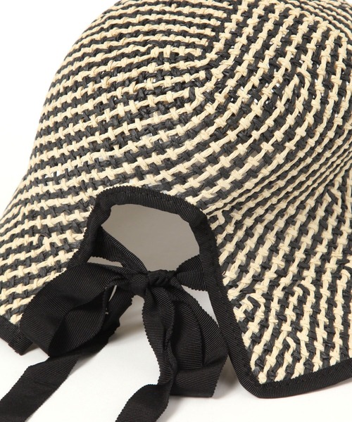 LAKOLE（ラコレ）の「リボン付きペーパーハット / 288133（ハット・レディース・ブラック/ブラウン・FREE）」の7枚目の写真