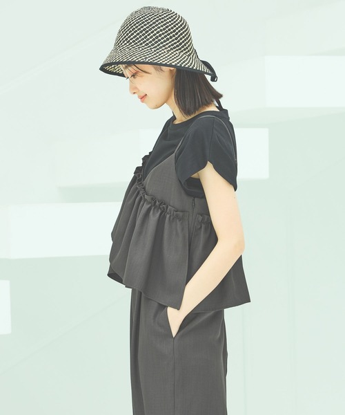 LAKOLE（ラコレ）の「リボン付きペーパーハット / 288133（ハット・レディース・ブラック/ブラウン・FREE）」の17枚目の写真