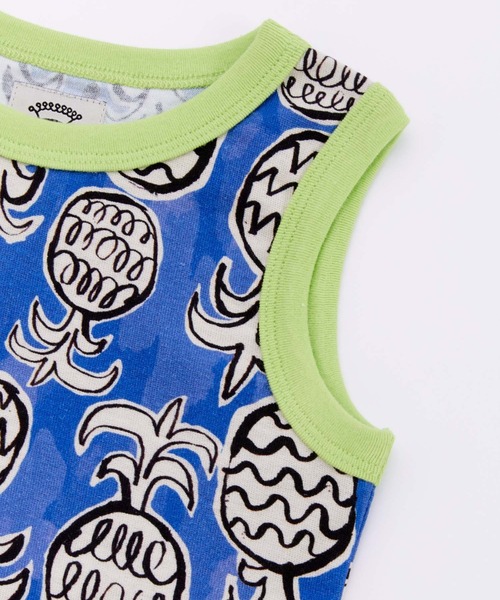 Ocean&Ground（オーシャン&グラウンド）の「ｿｳｶﾞﾗﾀﾝｸﾄｯﾌﾟ（タンクトップ・キッズ・ブルー/ブラック・80/90/100/110/120/140/130）」の4枚目の写真