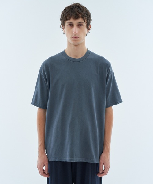 ESTNATION(エストネーション)の「ESTNATION / ガーメントダイ クラッシュカットソー(Tシャツ/カットソー・メンズ・チャコールグレー/ネイビー/レッド・SMALL/MEDIUM)」の3枚目の写真