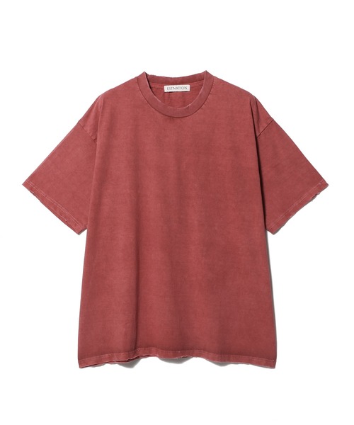 ESTNATION(エストネーション)の「ESTNATION / ガーメントダイ クラッシュカットソー(Tシャツ/カットソー・メンズ・チャコールグレー/ネイビー/レッド・SMALL/MEDIUM)」の1枚目の写真