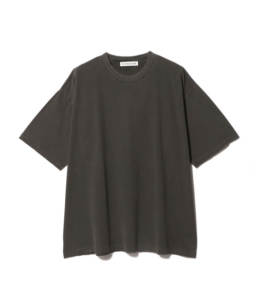 ESTNATION(エストネーション)の「ESTNATION / ガーメントダイ クラッシュカットソー(Tシャツ/カットソー・メンズ・チャコールグレー/ネイビー/レッド・SMALL/MEDIUM)」の2枚目の写真