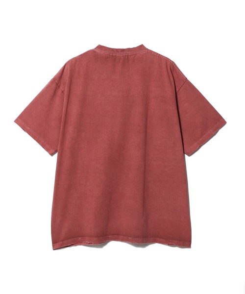 ESTNATION(エストネーション)の「ESTNATION / ガーメントダイ クラッシュカットソー(Tシャツ/カットソー・メンズ・チャコールグレー/ネイビー/レッド・SMALL/MEDIUM)」の4枚目の写真