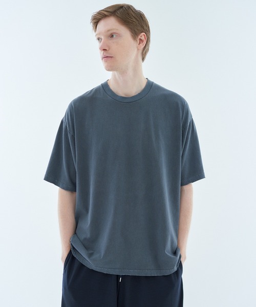 ESTNATION(エストネーション)の「ESTNATION / ガーメントダイ クラッシュカットソー(Tシャツ/カットソー・メンズ・チャコールグレー/ネイビー/レッド・SMALL/MEDIUM)」の11枚目の写真