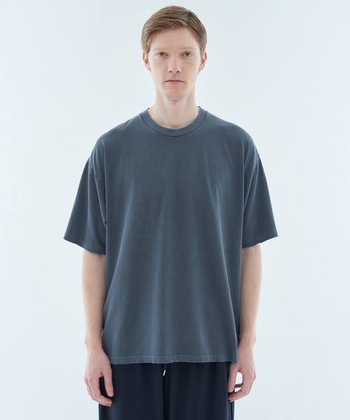 ESTNATION(エストネーション)の「ESTNATION / ガーメントダイ クラッシュカットソー(Tシャツ/カットソー・メンズ・チャコールグレー/ネイビー/レッド・SMALL/MEDIUM)」の17枚目の写真