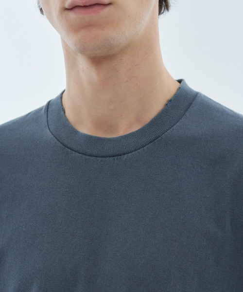 ESTNATION(エストネーション)の「ESTNATION / ガーメントダイ クラッシュカットソー(Tシャツ/カットソー・メンズ・チャコールグレー/ネイビー/レッド・SMALL/MEDIUM)」の14枚目の写真