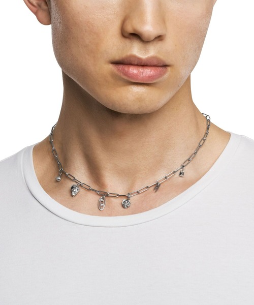 DIESEL（ディーゼル）の「ディーゼル アクセサリー メンズ ネックレス シルバー DX1605040（ネックレス・メンズ・シルバー・FREE）」の2枚目の写真
