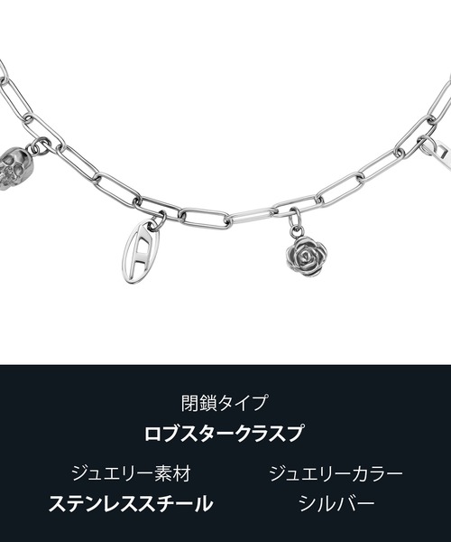 DIESEL（ディーゼル）の「ディーゼル アクセサリー メンズ ネックレス シルバー DX1605040（ネックレス・メンズ・シルバー・FREE）」の8枚目の写真