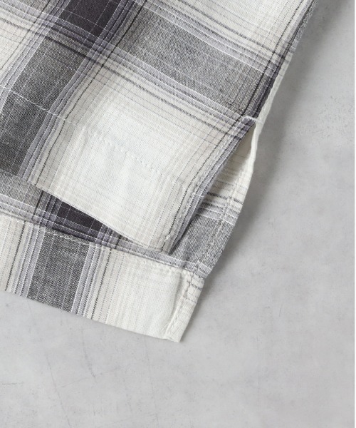 Right-on（ライトオン）の「【HONEYSUCKLE ROSE】チェック開襟半袖シャツ（シャツ/ブラウス・レディース・オフホワイト/ベージュ/ブルー・L/M）」の8枚目の写真