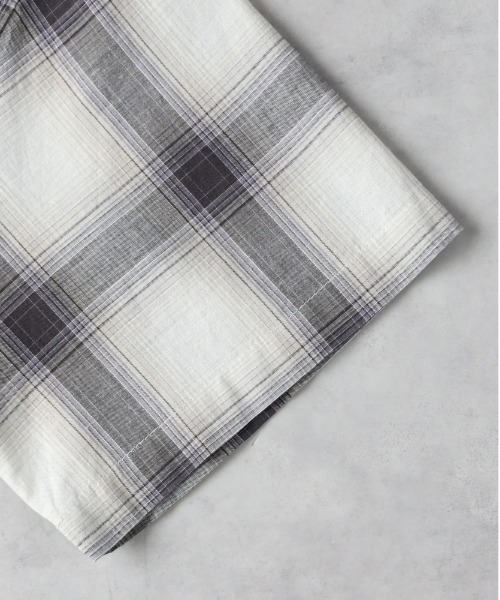 Right-on（ライトオン）の「【HONEYSUCKLE ROSE】チェック開襟半袖シャツ（シャツ/ブラウス・レディース・オフホワイト/ベージュ/ブルー・L/M）」の9枚目の写真