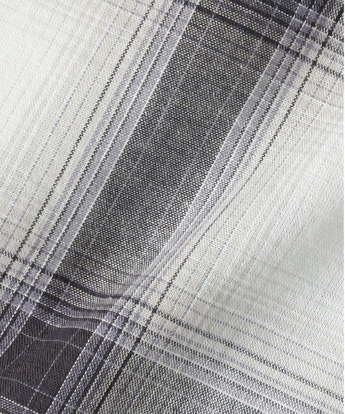 Right-on（ライトオン）の「【HONEYSUCKLE ROSE】チェック開襟半袖シャツ（シャツ/ブラウス・レディース・オフホワイト/ベージュ/ブルー・L/M）」の10枚目の写真