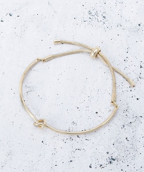 THE SHOP TK （ザ ショップ ティーケー ）の「細ノットスライドブレスレット（ブレスレット・レディース・シルバー/ゴールド・00）」の2枚目の写真