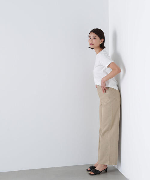 NATURAL BEAUTY BASIC(ナチュラルビューティーベーシック)の「◇ワンポイントコンパクトTシャツ(Tシャツ/カットソー・レディース・オフホワイト/ブルー/ネイビー・FREE)」の19枚目の写真