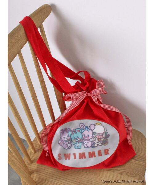 ehka sopo（エヘカソポ）の「【SWIMMER】トートバッグ（トートバッグ・レディース・キナリ/レッド/ブラック・F）」の3枚目の写真