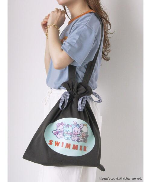 ehka sopo（エヘカソポ）の「【SWIMMER】トートバッグ（トートバッグ・レディース・キナリ/レッド/ブラック・F）」の2枚目の写真