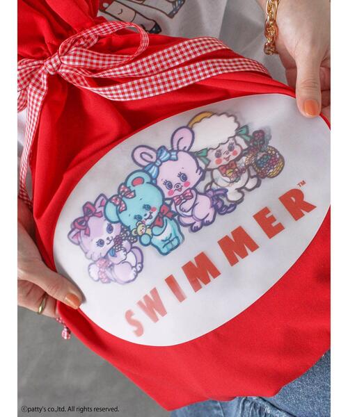 ehka sopo（エヘカソポ）の「【SWIMMER】トートバッグ（トートバッグ・レディース・キナリ/レッド/ブラック・F）」の6枚目の写真