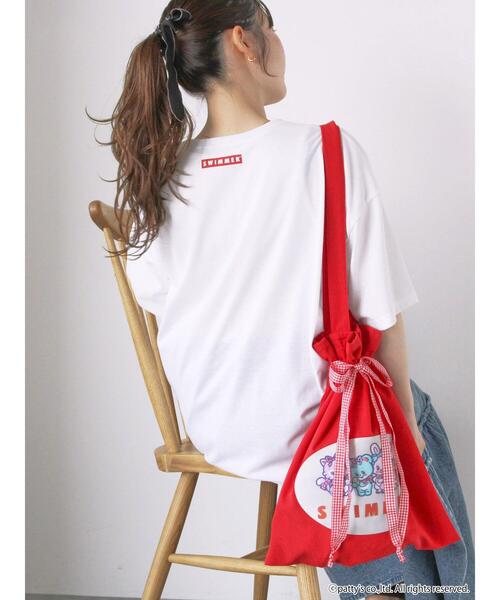 ehka sopo（エヘカソポ）の「【SWIMMER】トートバッグ（トートバッグ・レディース・キナリ/レッド/ブラック・F）」の9枚目の写真