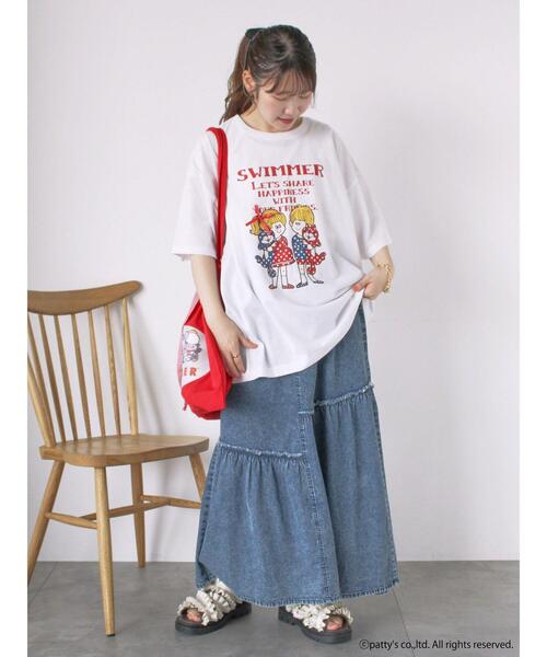 ehka sopo（エヘカソポ）の「【SWIMMER】トートバッグ（トートバッグ・レディース・キナリ/レッド/ブラック・F）」の11枚目の写真