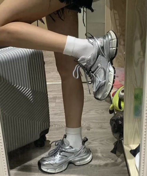 c.u.l（シーユーエル）の「厚底軽量 シルバー メタリック ハイテクスニーカー culs132（スニーカー・レディース・シルバー・39/38/37/36）」の5枚目の写真