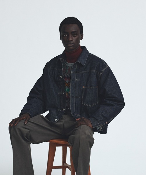 miffew（ミフュー）の「「miffew/ ミフュー」DENIM DOWN JACKET（ダウンジャケット/コート・レディース・オフホワイト/インディゴブルー・3/2/1/4）」の2枚目の写真