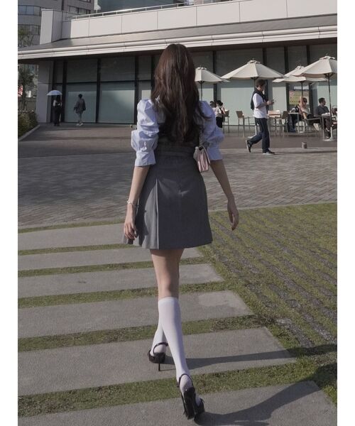 dazzlin(ダズリン)の「レイヤードシャツミニワンピース(ワンピース・レディース・チャコールグレー/ネイビー/ベージュ・SMALL/MEDIUM)」の20枚目の写真