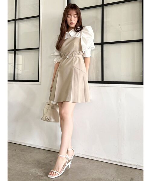 dazzlin(ダズリン)の「レイヤードシャツミニワンピース(ワンピース・レディース・チャコールグレー/ネイビー/ベージュ・SMALL/MEDIUM)」の12枚目の写真