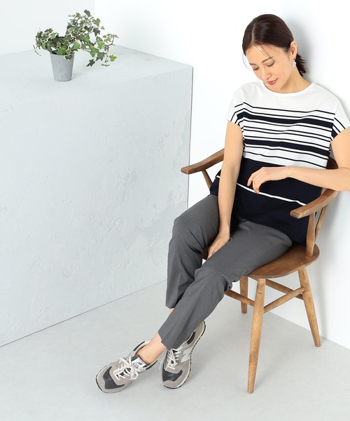 GALLORIA(ギャローリア)の「【キレメクシリーズ】吸水速乾 すっきりストレートパンツ(その他パンツ・レディース・ライトグレー/チャコールグレー/ブラック・LL/L/M/S)」の11枚目の写真