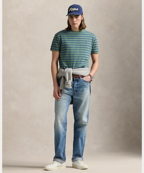 POLO RALPH LAUREN(ポロ ラルフ ローレン)の「カスタム スリム フィット ストライプド ジャージー Tシャツ(Tシャツ/カットソー・メンズ・グリーン・M/S/XS/XL/L)」の3枚目の写真