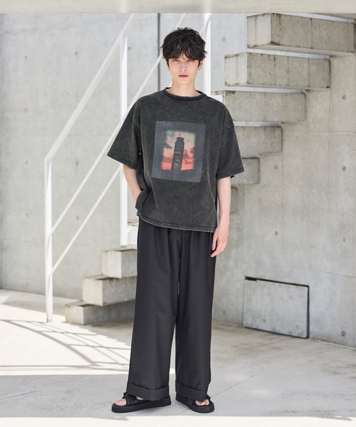 セール】ヴィンテージ加工ピグメントグラフィックTシャツ（Tシャツ