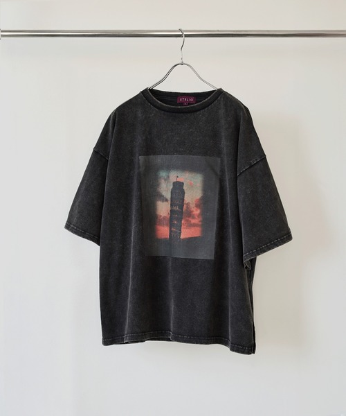 セール】ヴィンテージ加工ピグメントグラフィックTシャツ（Tシャツ