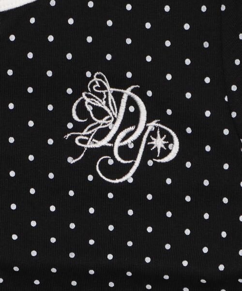 dispark(ディスパーク)の「DISPARK/ヘンリーネックドッド刺繍ロゴT(Tシャツ/カットソー・レディース・ホワイト/ブラック・FREE)」の5枚目の写真