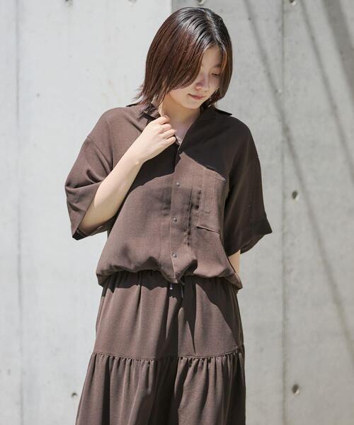 EKAL(エカル)の「パナマ風オープンカラーシャツ(シャツ/ブラウス・レディース・ブラック/ブラウン・ONE)」の20枚目の写真