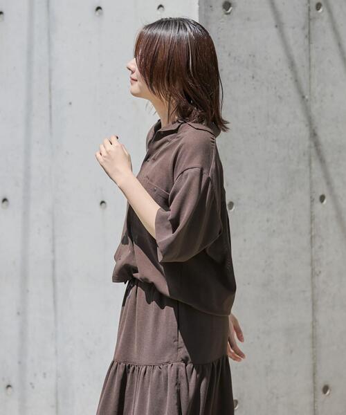 EKAL(エカル)の「パナマ風オープンカラーシャツ(シャツ/ブラウス・レディース・ブラック/ブラウン・ONE)」の21枚目の写真