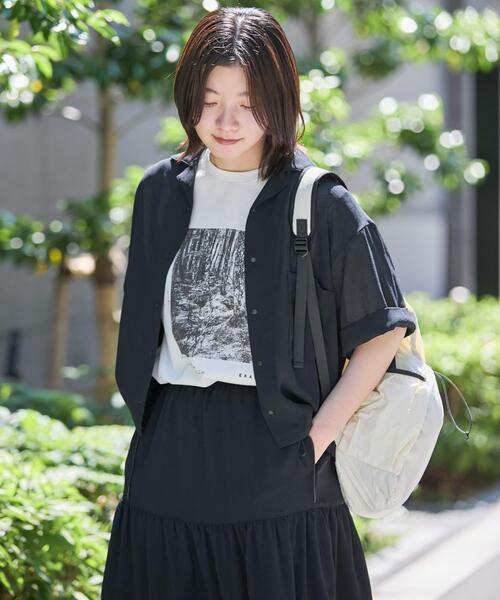 EKAL(エカル)の「パナマ風オープンカラーシャツ(シャツ/ブラウス・レディース・ブラック/ブラウン・ONE)」の11枚目の写真