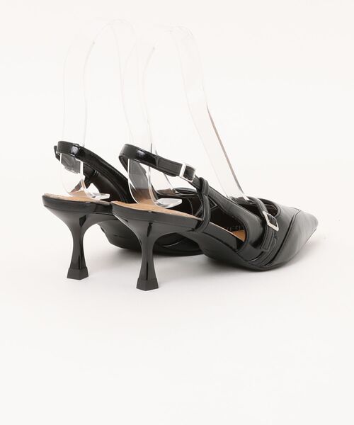 shoes365(シューズスリーシックスファイヴ)の「【SHOES 365】ポインテッドストラップパンプス (SS)(パンプス・レディース・オフホワイト/ブラック・24.5cm/23.0cm/24.0cm/22.5cm/23.5cm)」の3枚目の写真