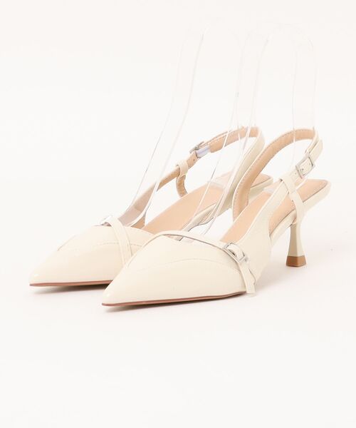 shoes365(シューズスリーシックスファイヴ)の「【SHOES 365】ポインテッドストラップパンプス (SS)(パンプス・レディース・オフホワイト/ブラック・24.5cm/23.0cm/24.0cm/22.5cm/23.5cm)」の11枚目の写真
