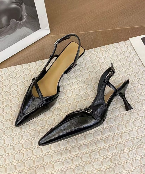 shoes365(シューズスリーシックスファイヴ)の「【SHOES 365】ポインテッドストラップパンプス (SS)(パンプス・レディース・オフホワイト/ブラック・24.5cm/23.0cm/24.0cm/22.5cm/23.5cm)」の9枚目の写真