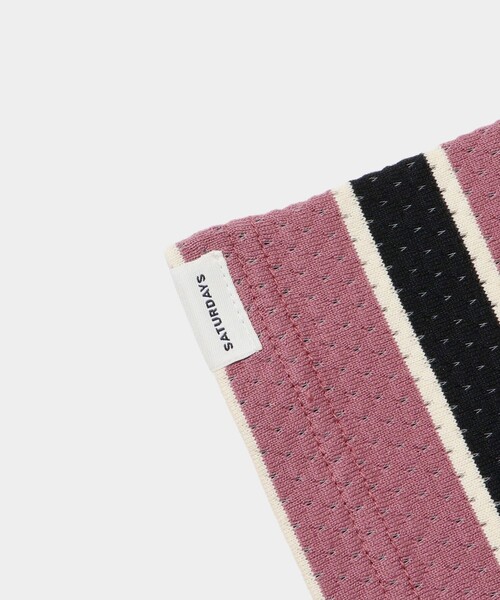 Saturdays NYC（サタデーズ ニューヨークシティ ）の「Mesh Border Stripe SS Tee（Tシャツ/カットソー・メンズ・パープル/ライトグリーン・L/M/XL/S）」の16枚目の写真