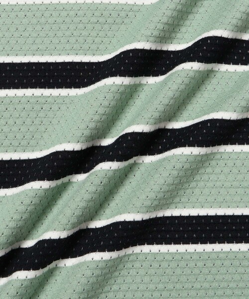 Saturdays NYC（サタデーズ ニューヨークシティ ）の「Mesh Border Stripe SS Tee（Tシャツ/カットソー・メンズ・パープル/ライトグリーン・L/M/XL/S）」の20枚目の写真