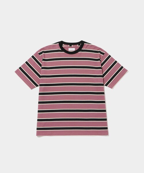 Saturdays NYC（サタデーズ ニューヨークシティ ）の「Mesh Border Stripe SS Tee（Tシャツ/カットソー・メンズ・パープル/ライトグリーン・L/M/XL/S）」の12枚目の写真