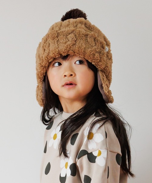 MAKE YOUR DAY(メイクユアデイ)の「ボアワッチキャップ(キャップ・キッズ・アイボリー/ブラック/レッド/ピンク/ブラウン・L/M/S/XS)」の6枚目の写真