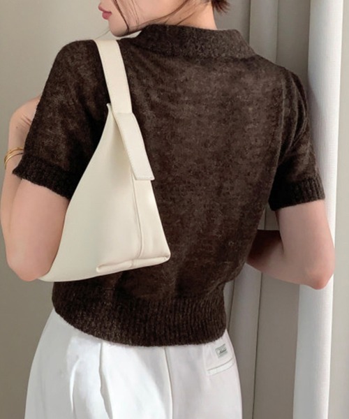ReRe(リリ)の「ポロカラーニット(ニット/セーター・レディース・グレー/テラコッタ/マスタード・FREE)」の9枚目の写真