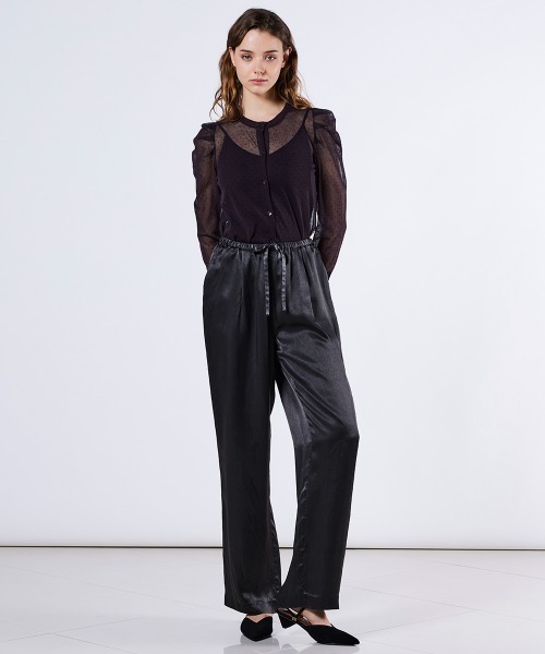 DOUBLE STANDARD CLOTHING(ダブルスタンダードクロージング)の「アセテートピグメントサテンタンクパンツ(その他パンツ・レディース・カーキ/チャコール・36/38)」の18枚目の写真