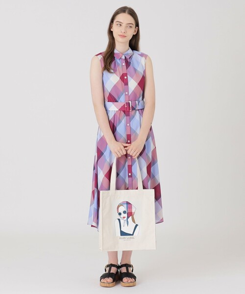BLUE LABEL CRESTBRIDGE(ブルーレーベルクレストブリッジ)の「【星陽子コラボ】グラフィックプリントトート(トートバッグ・レディース・オフホワイト/ブルー系その他2・FREE)」の4枚目の写真
