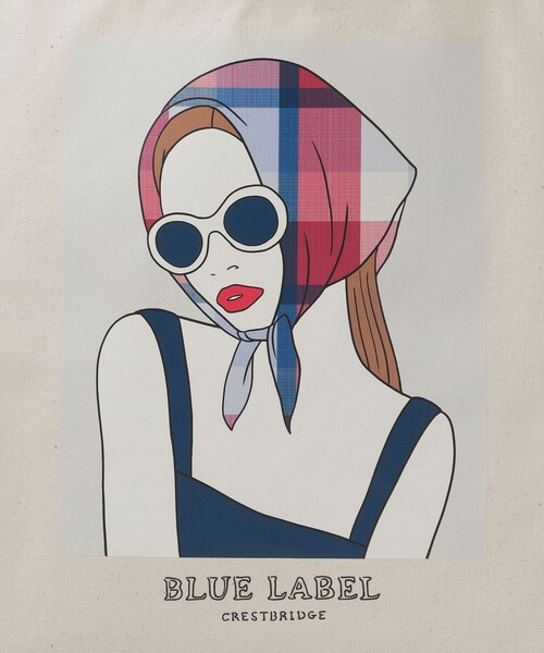 BLUE LABEL CRESTBRIDGE(ブルーレーベルクレストブリッジ)の「【星陽子コラボ】グラフィックプリントトート(トートバッグ・レディース・オフホワイト/ブルー系その他2・FREE)」の7枚目の写真