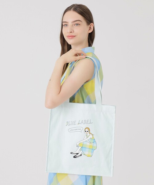 BLUE LABEL CRESTBRIDGE(ブルーレーベルクレストブリッジ)の「【星陽子コラボ】グラフィックプリントトート(トートバッグ・レディース・オフホワイト/ブルー系その他2・FREE)」の9枚目の写真