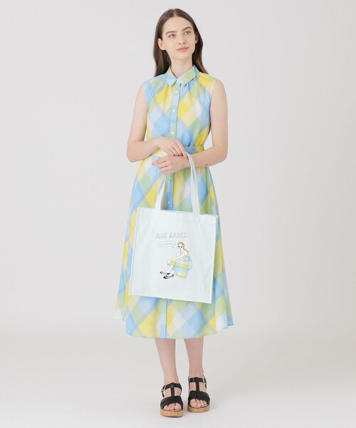 BLUE LABEL CRESTBRIDGE(ブルーレーベルクレストブリッジ)の「【星陽子コラボ】グラフィックプリントトート(トートバッグ・レディース・オフホワイト/ブルー系その他2・FREE)」の10枚目の写真