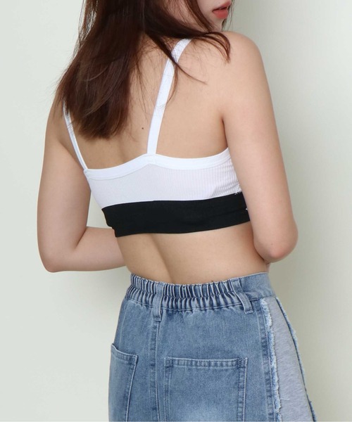GORGE(ゴージ)の「《ヘルシー見え×伸縮フィット》レディース ブラトップ インナー ノンワイヤー スポーティ 春夏秋冬(キャミソール・レディース・ホワイト/ブラック/グレー・F)」の12枚目の写真